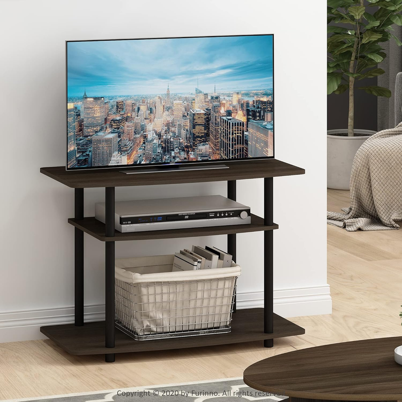 Turn-N-Tube No Tools 3-Tier Entertainment Center TV Stand for TV up to 32 Inch,