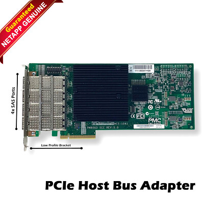 NetApp 111-00341+G0  4 port SAS 3/6GB QSFP Host Bus Adapter Card