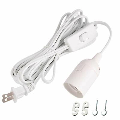 15/20 Feet Hanging Lantern Lamp Light Cord Cable E26/E27 Socket & Switch 1-6Pack