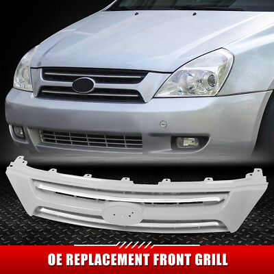 Для 06-12 Sedona Lx в стиле OE Верхняя хромированная решетка радиатора серого цвета с эмблемой