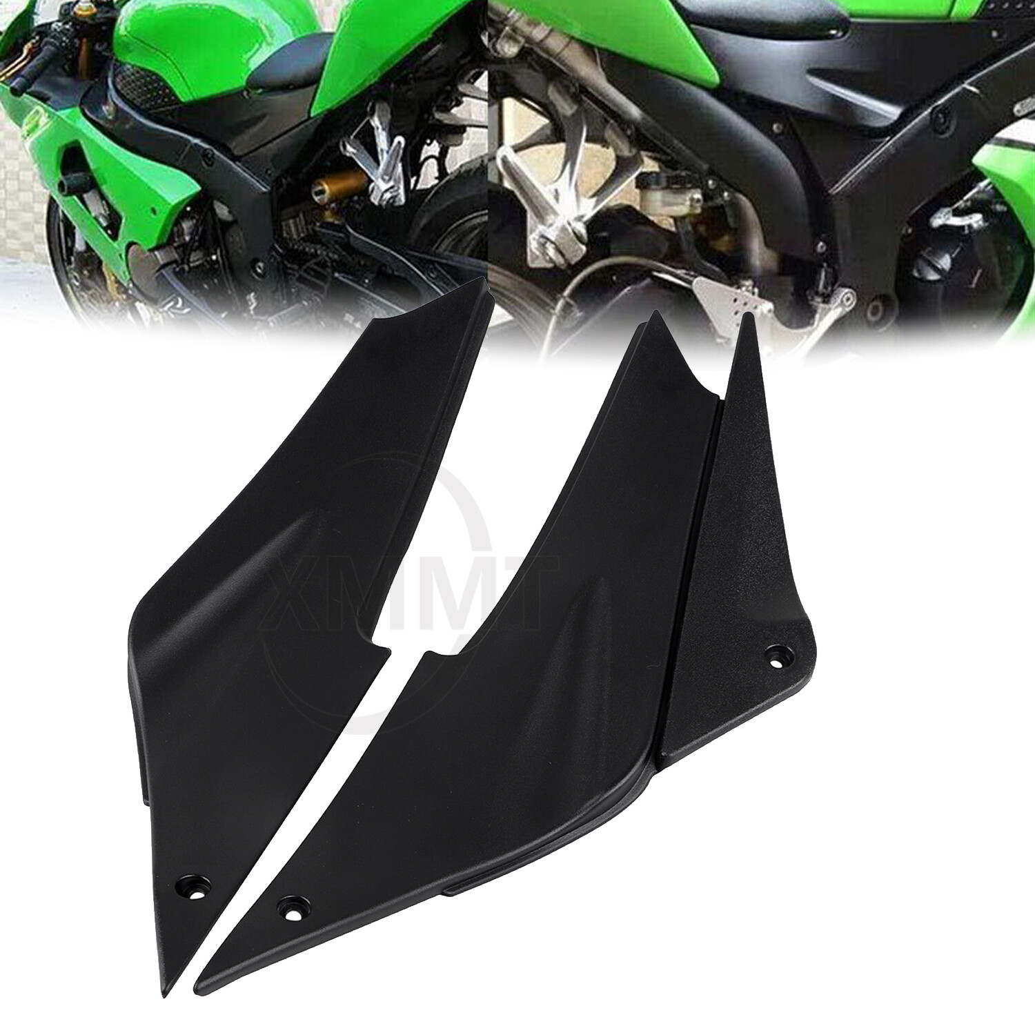 Black L&R Tank Side Fairing Cover Panel Fits For Kawasaki