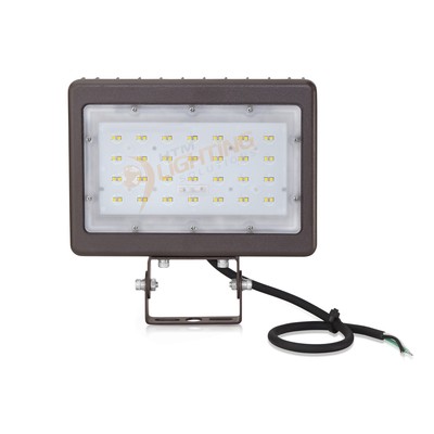 15W/30W/50W LED Slim Flood Light, 100-277VAC, IP65 Wet Rated, UL Listed, Bronze