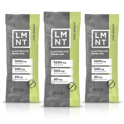 Zero Sugar Electrolytes - Citrus Salt | Drink Mix | 30 Count