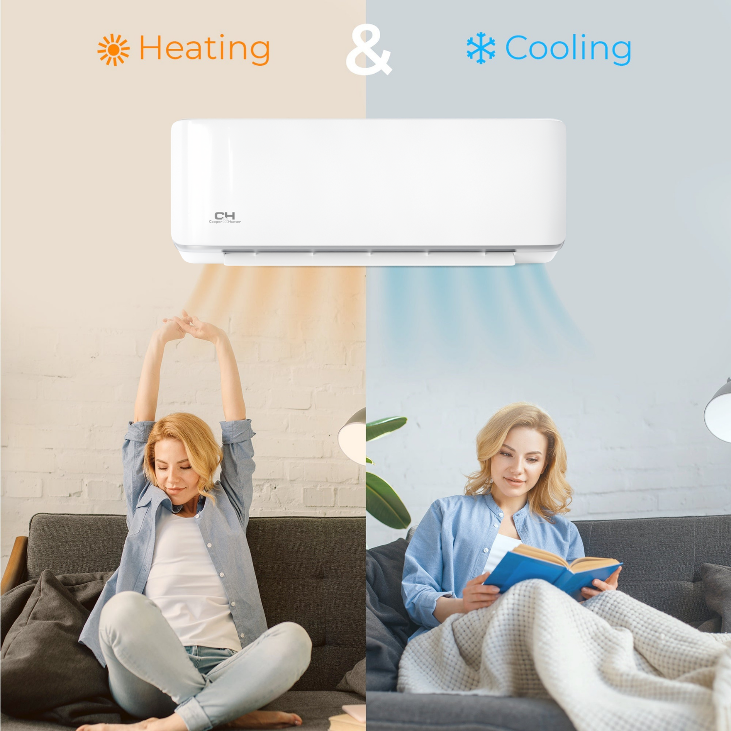 9000 BTU 115V 22.8 SEER Sophia Series Mini Split Heat Pump Air Conditioner