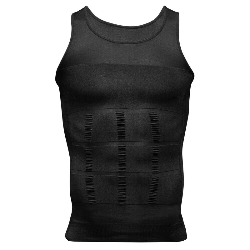 Mens 1/5 Pack Body Shaper Slimming Tummy Vest Thermal Compression Shirt Tank Top