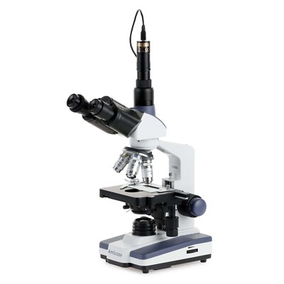 Amscope 40-2500X Trinocular LED Compound Microscope w Siedentopf Head+5MP Camera