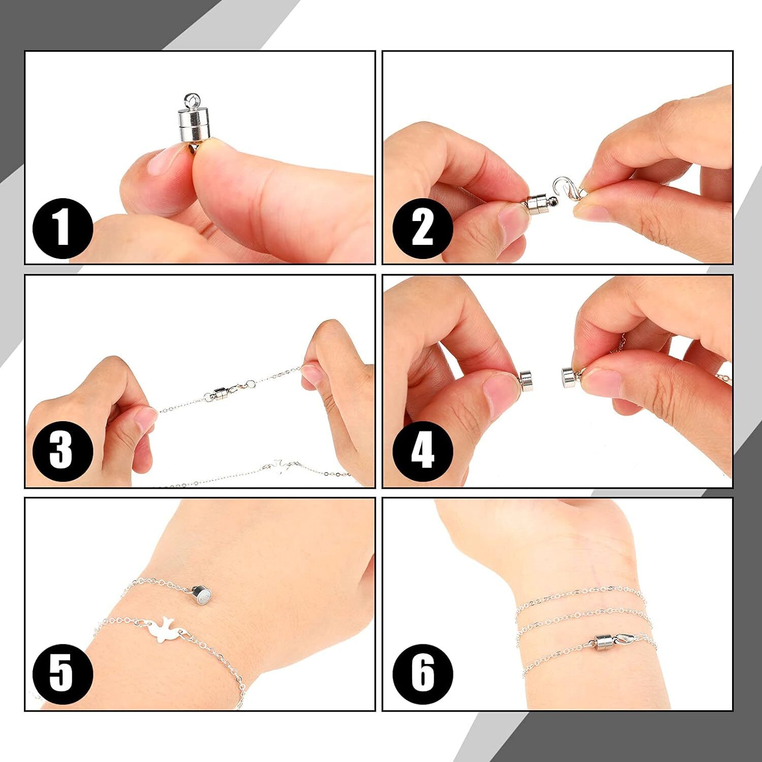 Strong Magnetic Clasps For DIY Necklace Bracelet Jewelry Hook Connector US New