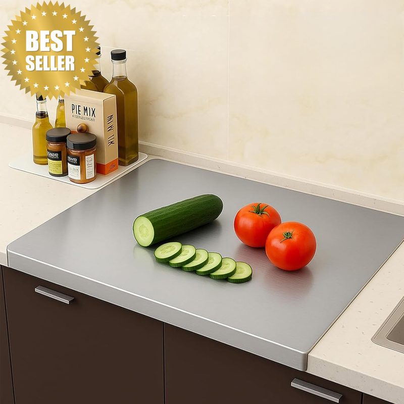 Cutting Board Chopping Board 304 Stainless Steel Double Sided, 50X40Cm Metal Cut
