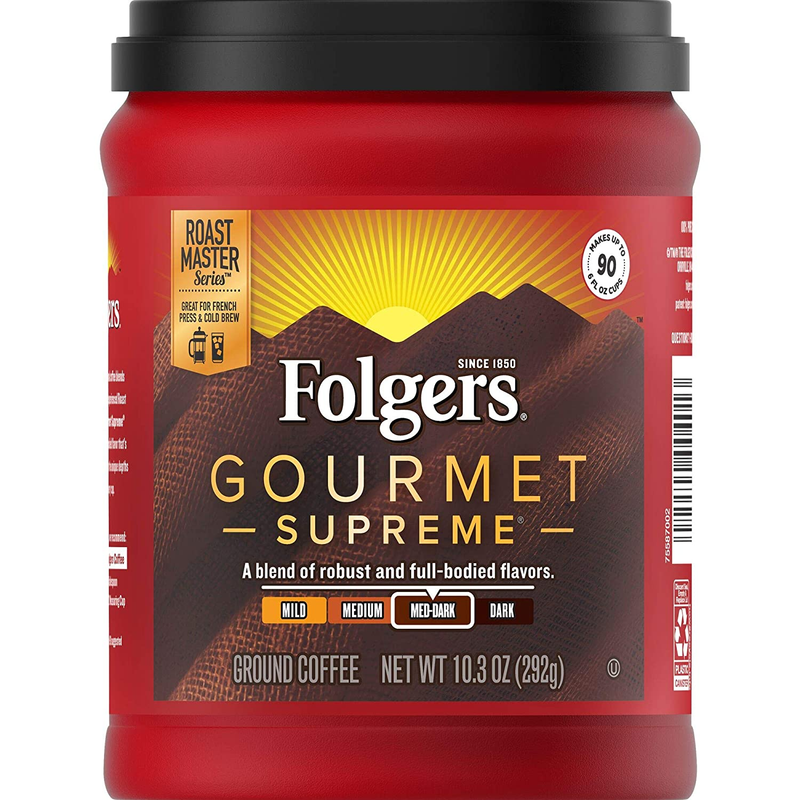 Gourmet Supreme Medium Dark Roast Ground Coffee, 10.3 Ounces