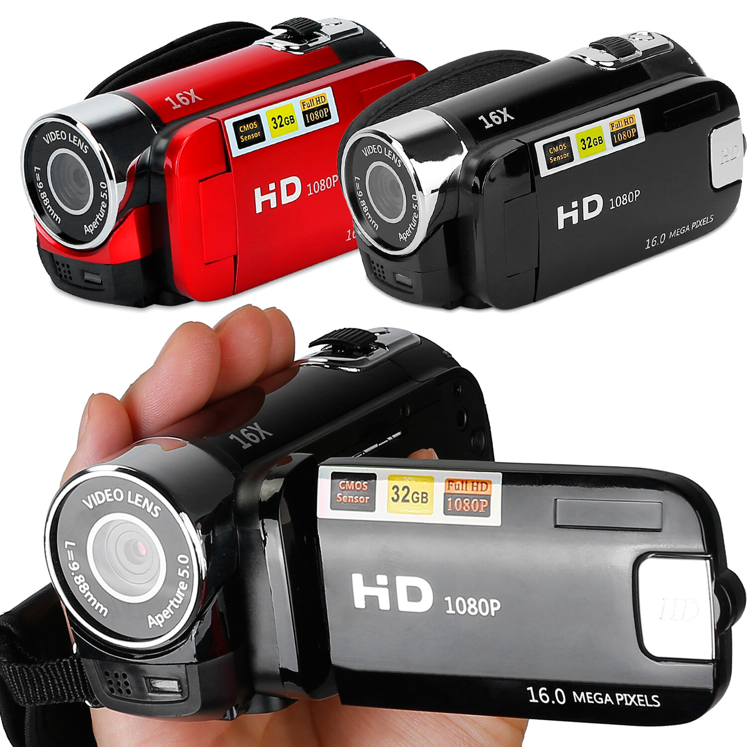 1080P Digital Video Camera HD Camcorder 16x Zoom Digital Vid