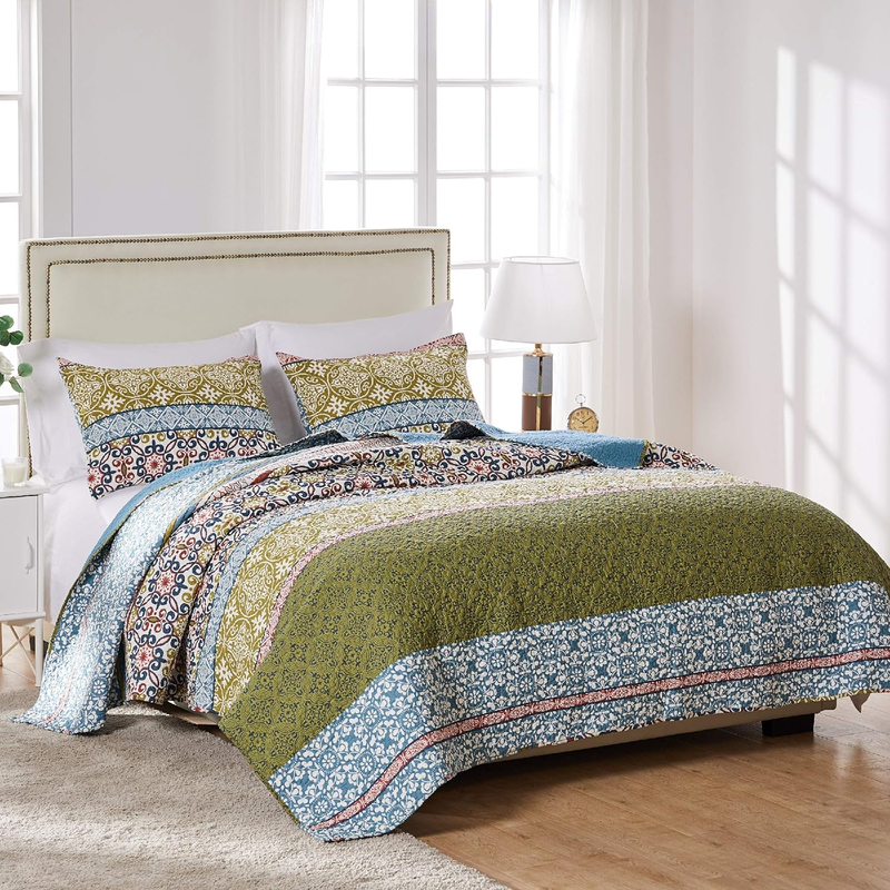 Shangri-La Quilt Set, 3-Piece King/Cal King, Multi