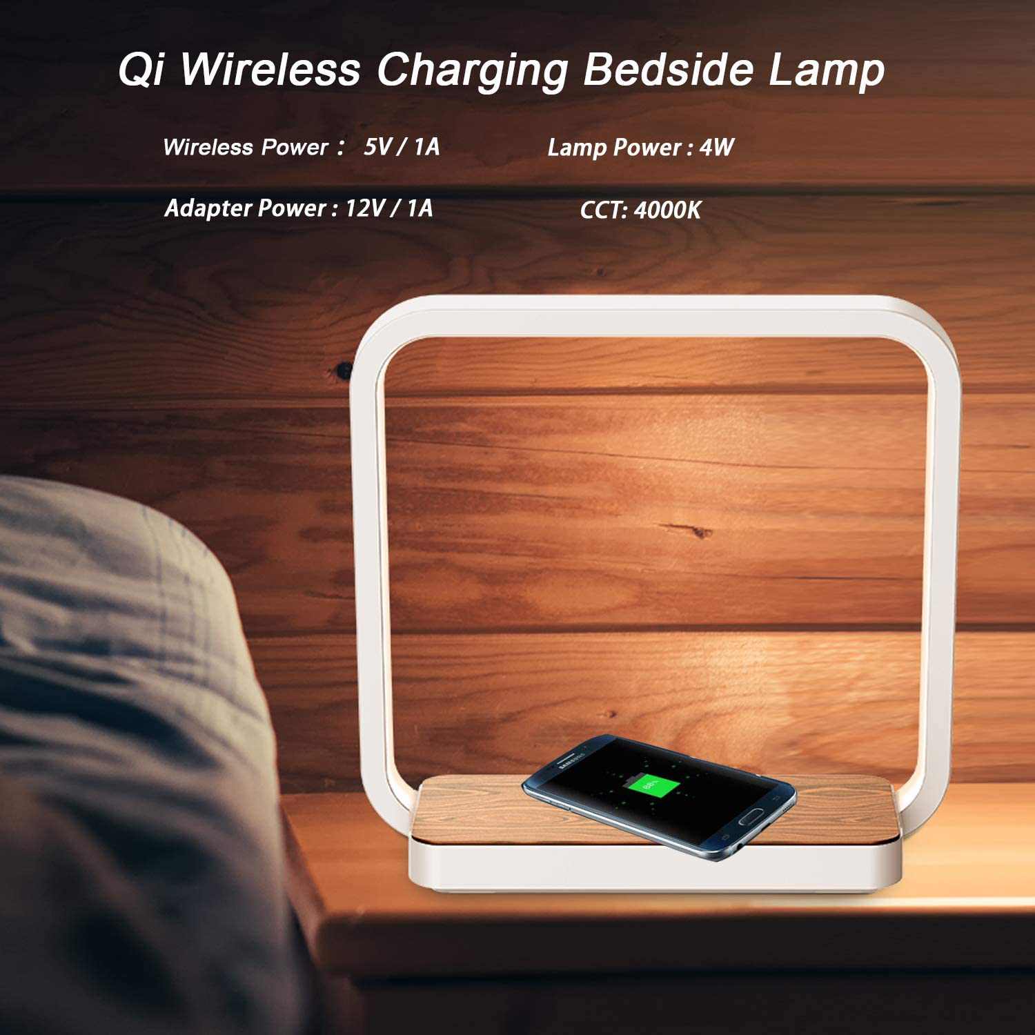 bedside lamp phone charger