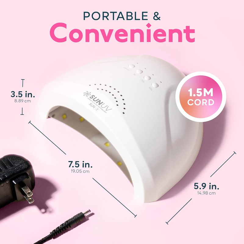 UV LED Nail Lamp,  Gel Nail Light for Nail Polish UV Dryer with 3 Timers SUNone