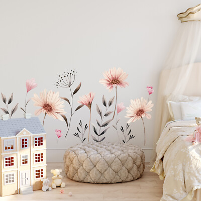 Walplus Spring Delicate Watercolor Flowers Floral Wall Stickers Decal Home Decor