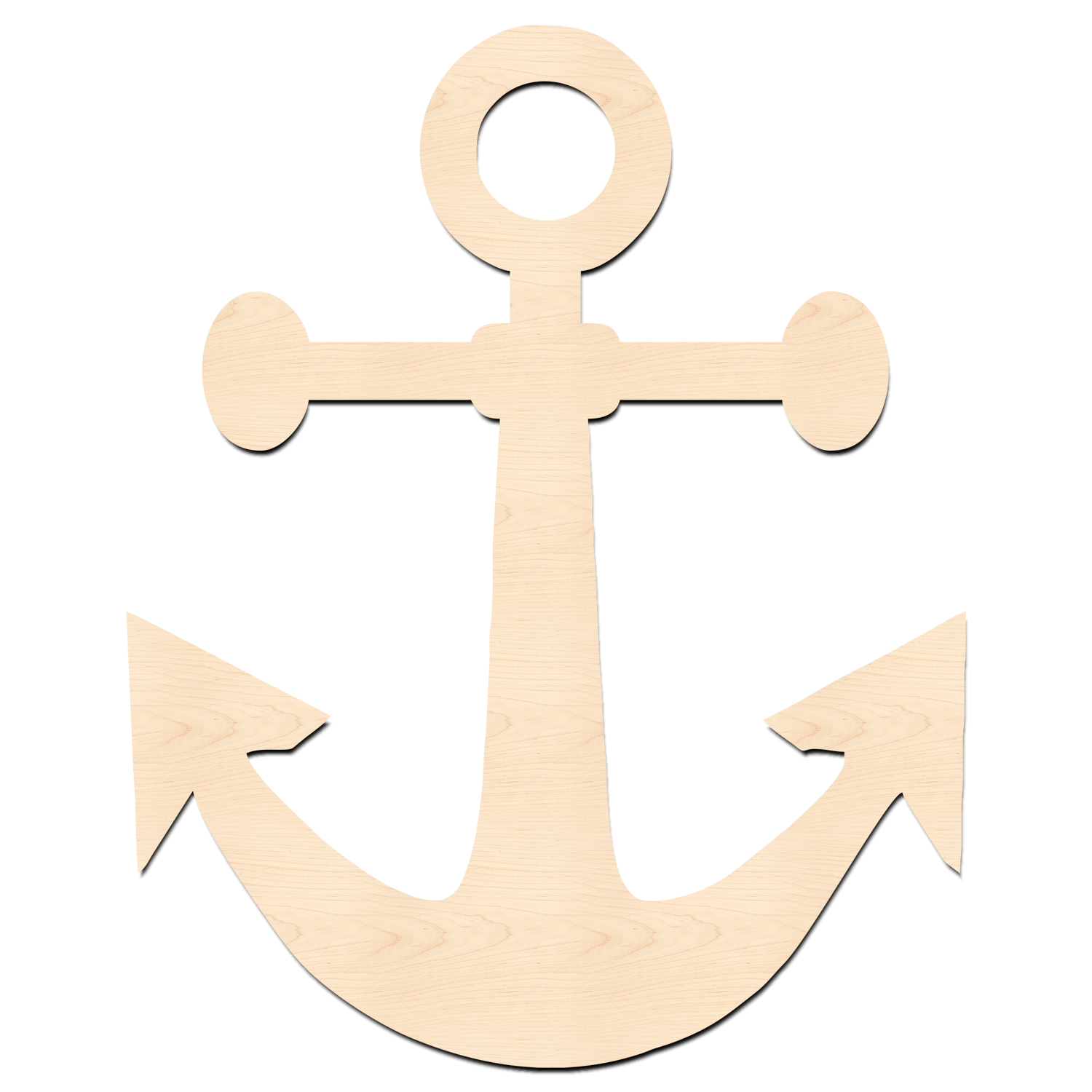 Anchor Shape-Unfinished Wooden Anchor Blank