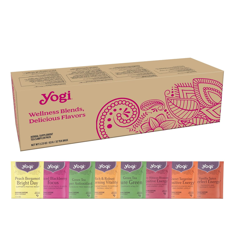 Energy Sampler Box - 8 Favorite Black & Green Teas (32 Tea B