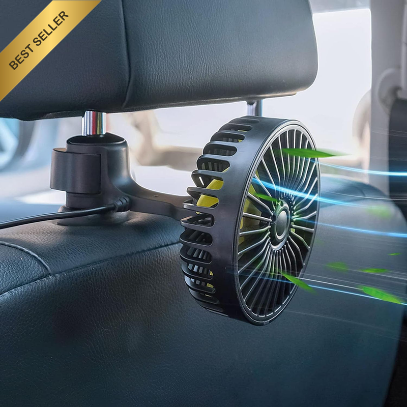 Electric Car Fans for Rear Seat Passenger Portable, Extremely Silent Baby Car He