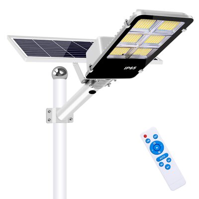 New Commercial Solar Street Lights Outdoor Dusk to Dawn Solar Security Light US