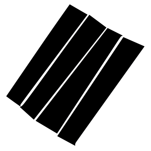 4pc Fits For Dodge Ram 1500 2500 3500 2009-18 Black Pillar Posts Door Trim Cover