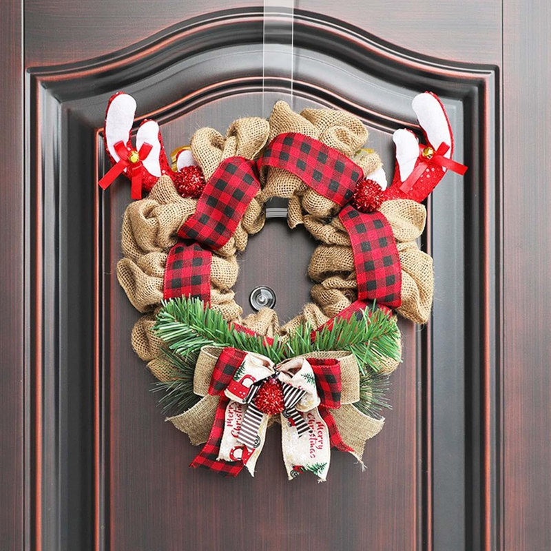 2pcs Wreath Hangers, 12" Clear Wreath Hangers, Welcome Sign for Front Door Decor