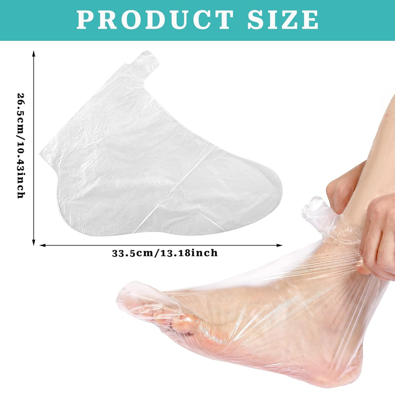 Paraffin Bath Liners for Foot, 100PCS Plastic Foot Covers Paraffin Bath Socks Li