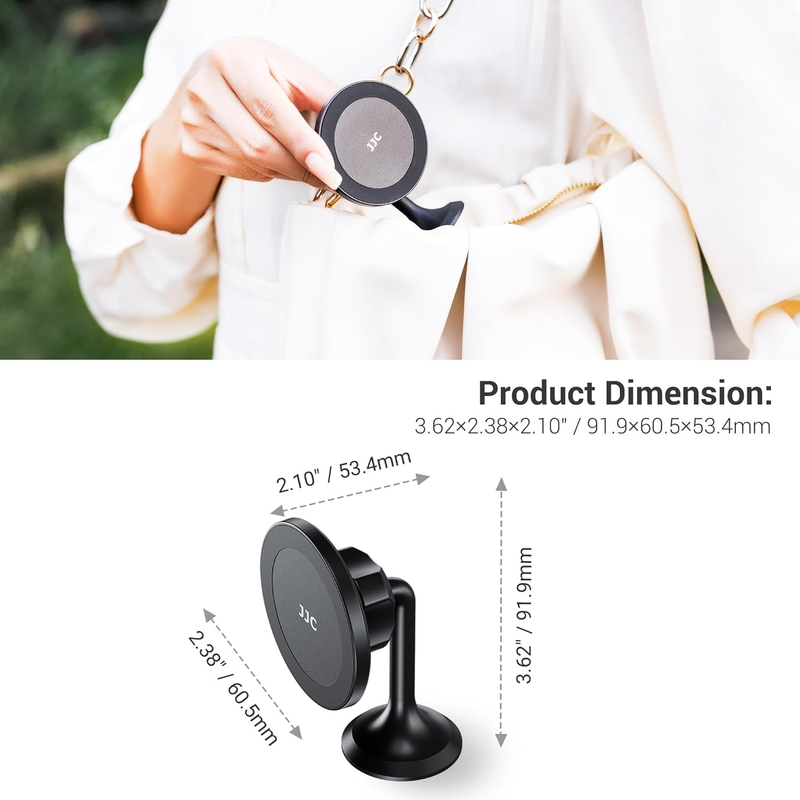Magnetic Phone Tripod Mount Adapter with Arca Base & 1/4" Screw Hole, 60° Tilt P