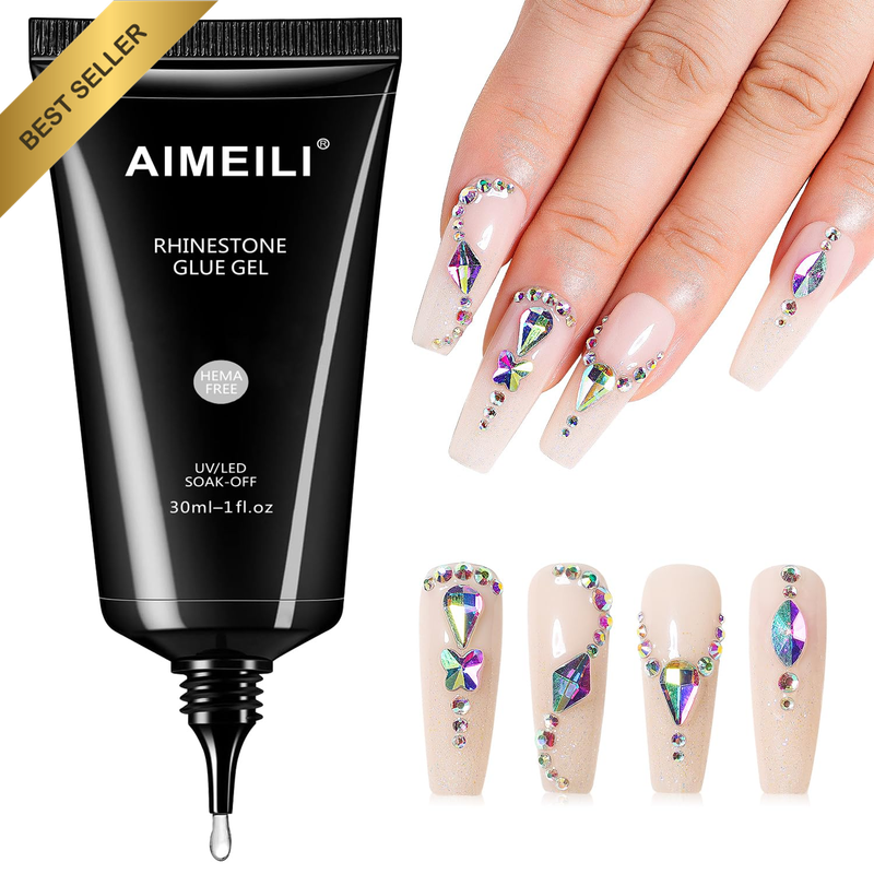 Rhinestone Glue Gel Nail Art Designs at Home Manicure DIY Nails Nail Glue Gel 30
