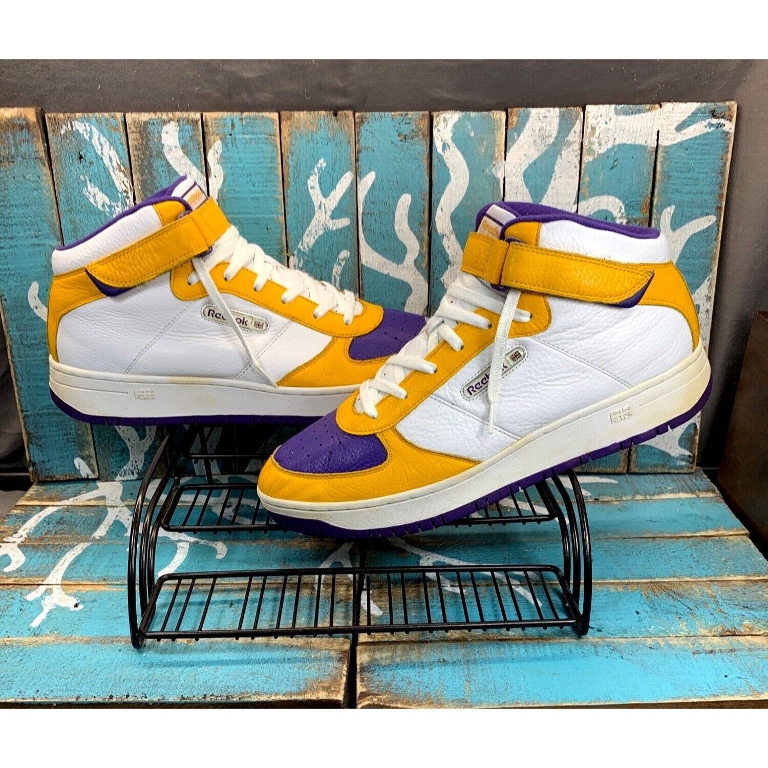 Vintage 09 Reebok Classic Amaze Mid Lakers Colorway RB 209 Vintage 09 Reebok Classic Amaze Mid Lakers Colorway RB 209
