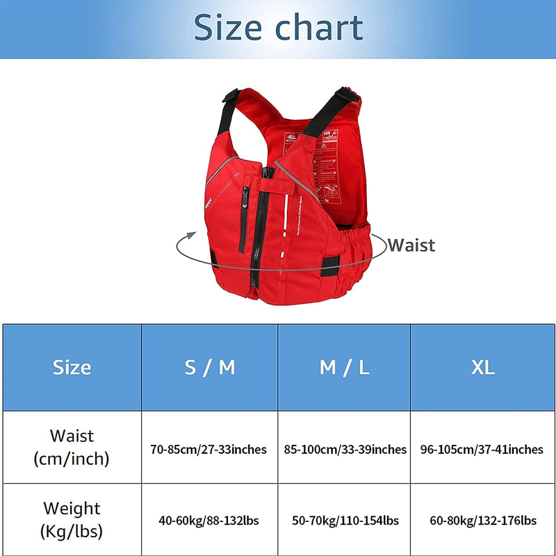 Adult Swim Vest Buoyancy Aid Swim Jacket for Swimming, Snorkeling, Kayaking, Pad
