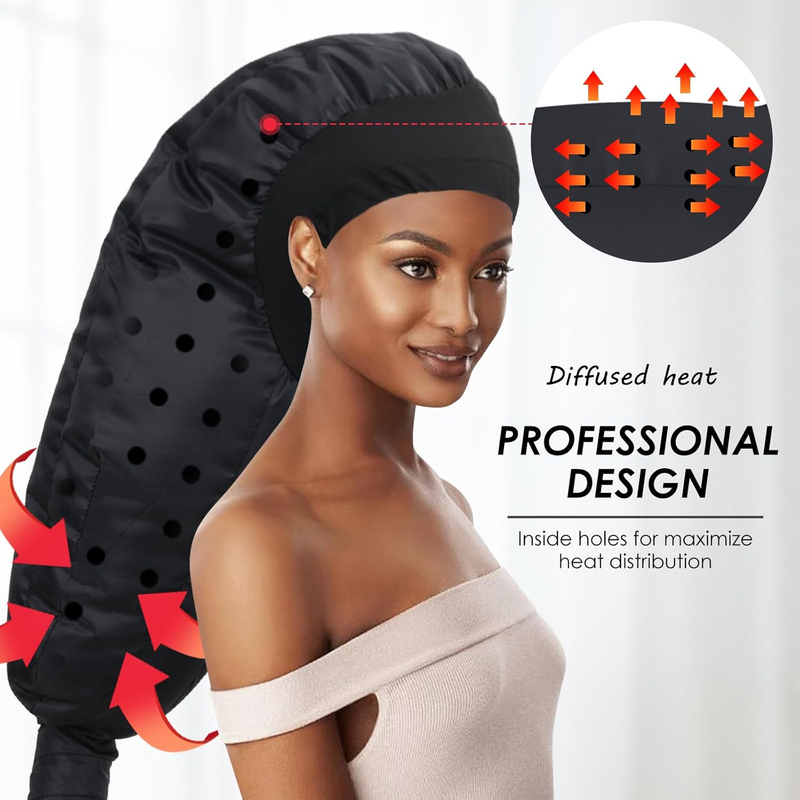 Bonnet Hair Dryer Attachment: Upgraded Extra Large Hooded Hair Dryer Adjustable