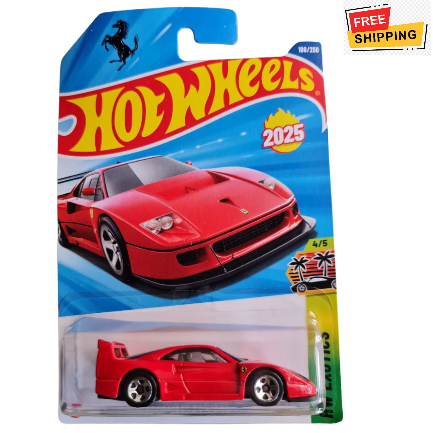 2025 Hot Wheels Ferrari F40 Competizione Red HW Exotics Mainline
