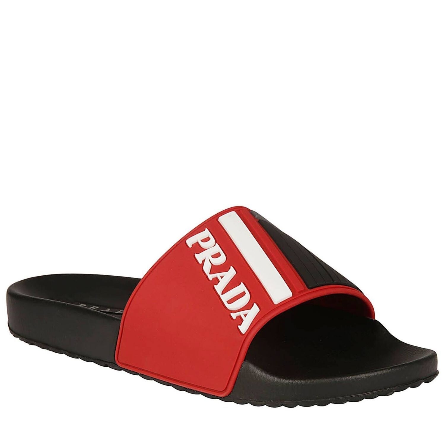 【希少】PRADA Rubber slide ラバースライド サンダル レッド 希少】PRADA Rubber slide ラバースライド サンダル レッド