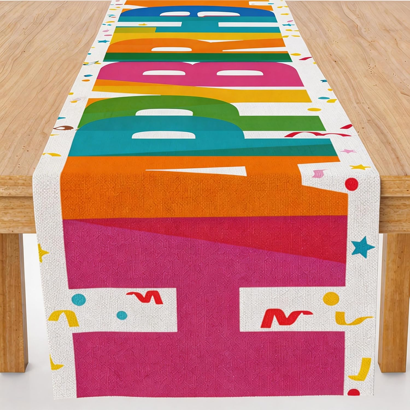 Birthday Decorations - Happy Birthday Table Runner | Happy Birthday Decorations