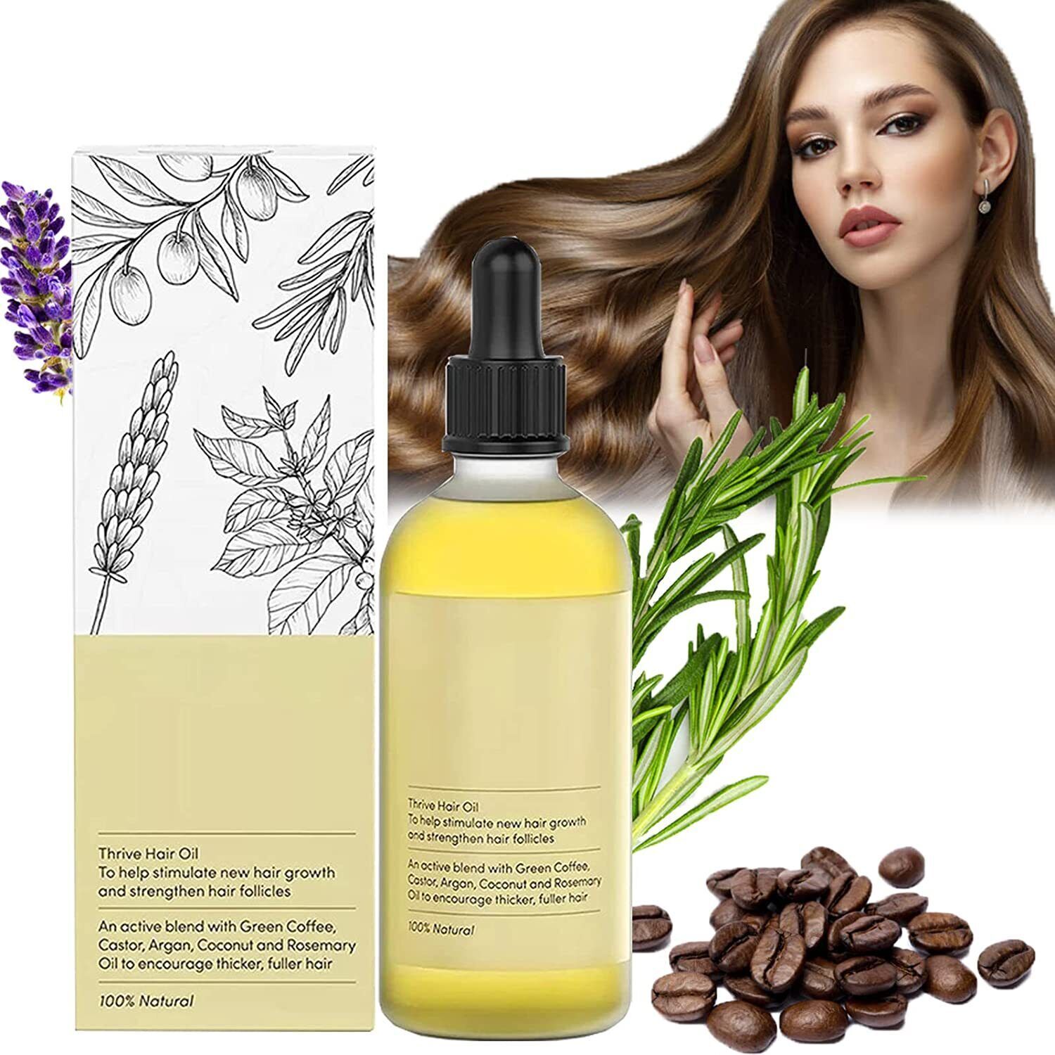 , Veganic Organic Natural Hair Growth Oil 60ml