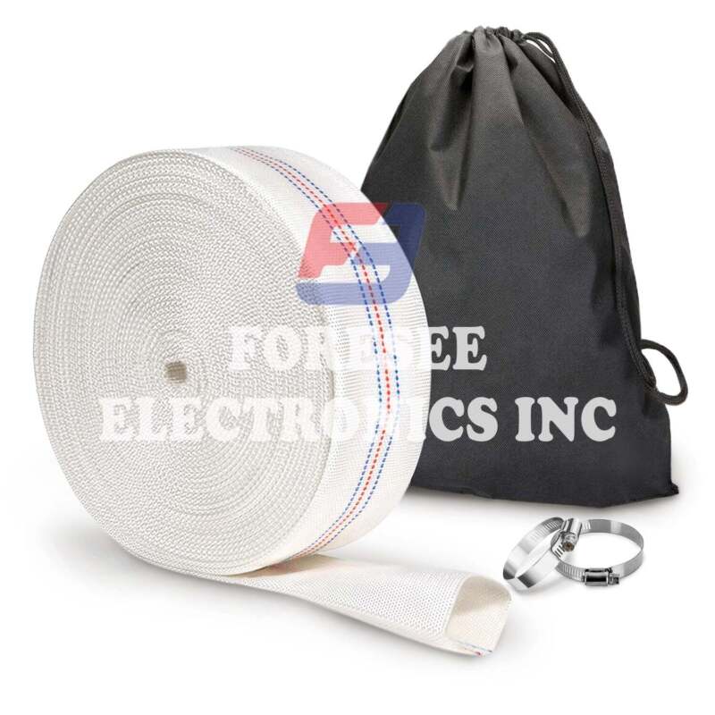 Water Discharge Hose 5" in inch x 30 FT Backwash Lay-Flat Drain Pool Pump White