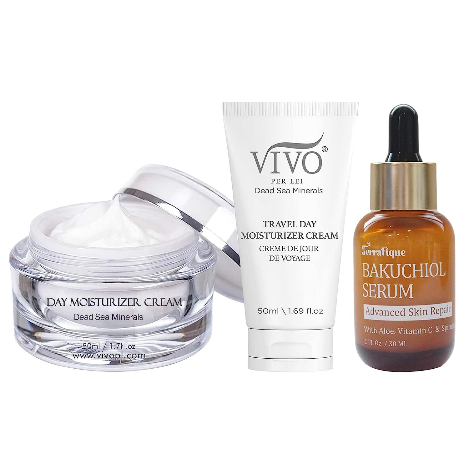Moisturizing Day Cream and Anti aging Bakuchiol Serum Set - Skin Repair Set Moisturizing Day Cream and Anti aging Bakuchiol Serum Set - Skin Repair Set