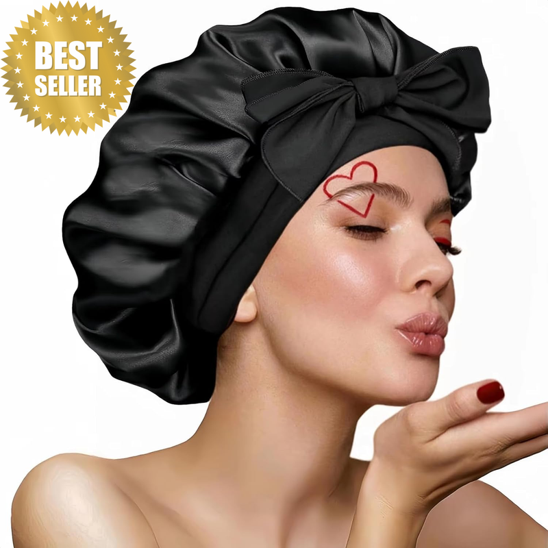 Satin Silk Bonnet for Sleeping Jumbo Satin Bonnet, Silk Hair Bonnet Night Sleep