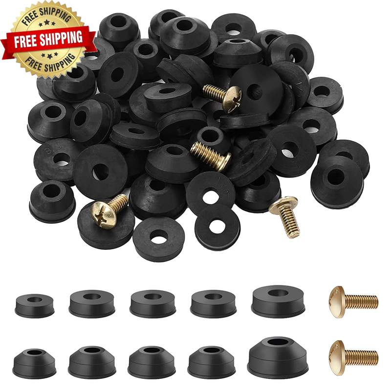 Faucet Washers,58 Pack Faucet Washer Assortment Kit Faucet Parts Washer Flat An