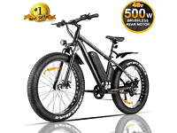 26'' 500W Electric Bike,Fat Tire Snow Mountain Bicycle w/ Li-Battery Commuter US