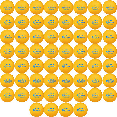 KEVENZ 60-Pack 3 Star Ping Pong Balls, Advanced Table Tennis Ball, Orange