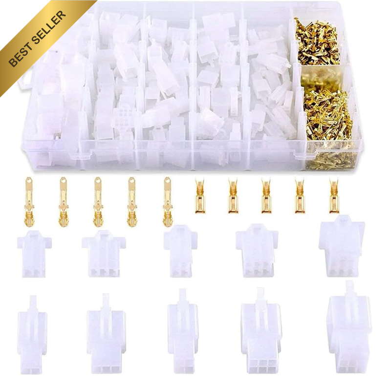 580Pcs 2.8Mm Pitch 2 3 4 6 9 Pin Wire Connectors Housing Terminal, Male & Female