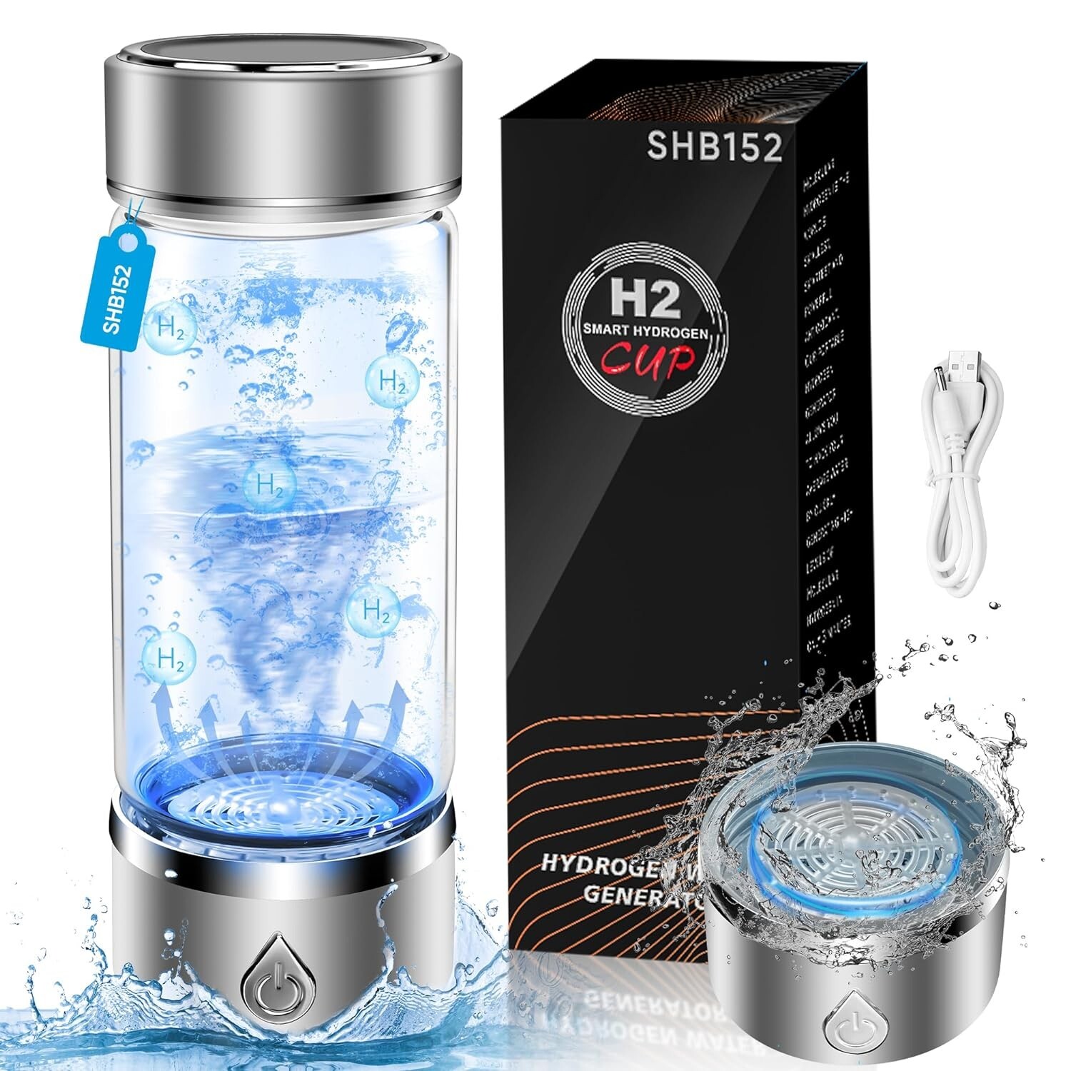 Dr.Hydrogen Bottle DHB300 シルバー Amazon.com: Dr.Water Hydrogen Water Bottle | 3X More