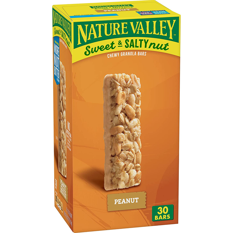Sweet and Salty Granola Bars, Peanut, 30 Ct