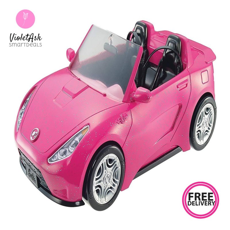 Barbie Glam Convertible Pink Car Doll 2 mattel hot Seats Shine Vehicle Girls