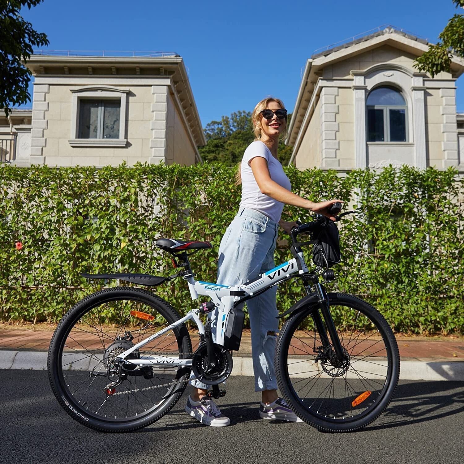Electric Bicycle for Sale: Electric Bike 500W 48V Adults 21Speed 26" Foldable e Bike Mountain Bicycle 22MPH in Whippany, New Jersey