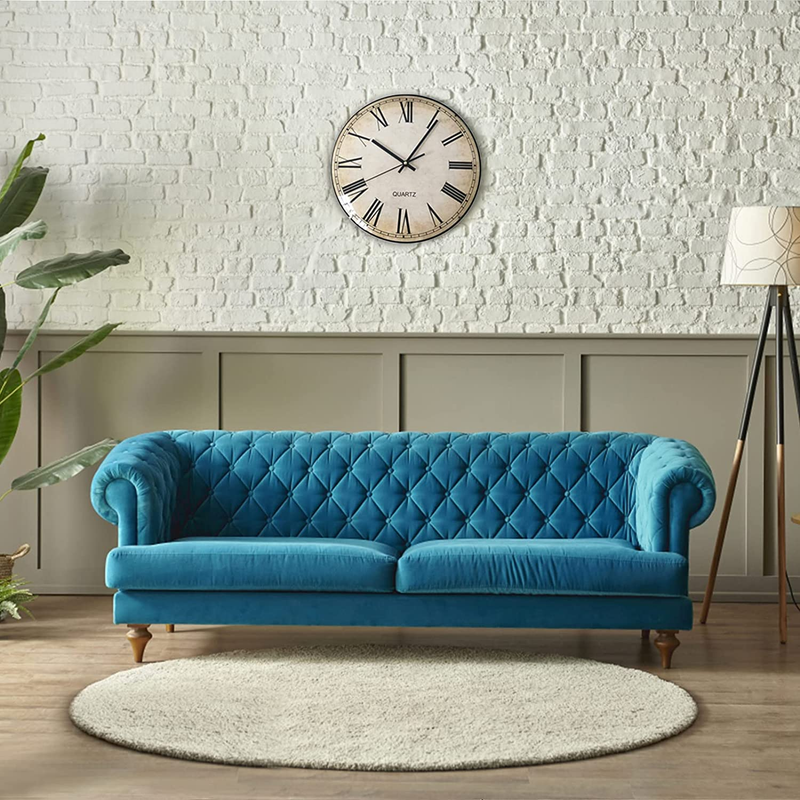 Large Rustic Farmhouse Wall Clock, 13 Inch Vintage Decor for Home and Office