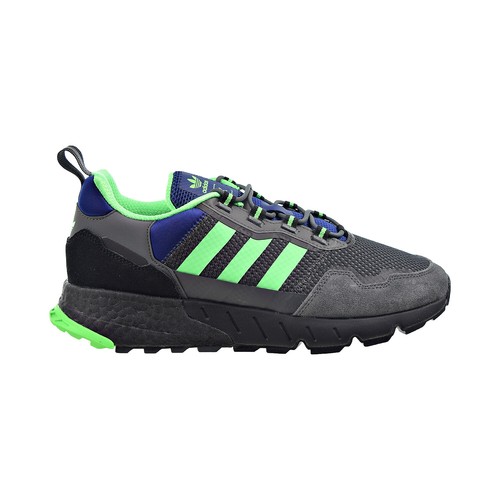 たう Adidas ZX 1K Boost Men's Shoes Grey Six-Screaming Green-Core