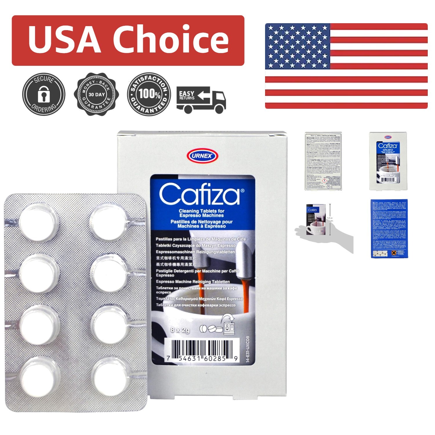 O Machine Cleaning Tablets - Professional Grade - 8 Count Po