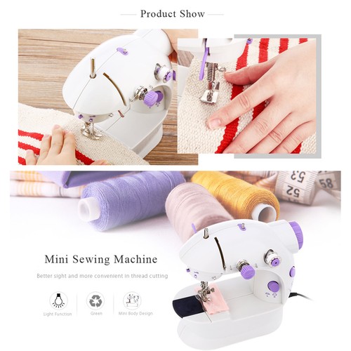 US Portable Desktop Mini Electric Sewing Machine Hand Held Household Home Tailor