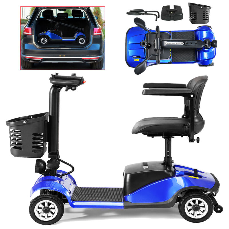 4 Wheel Folding Mobility Scooter Power Wheelchairs Electric Long Range Seniors